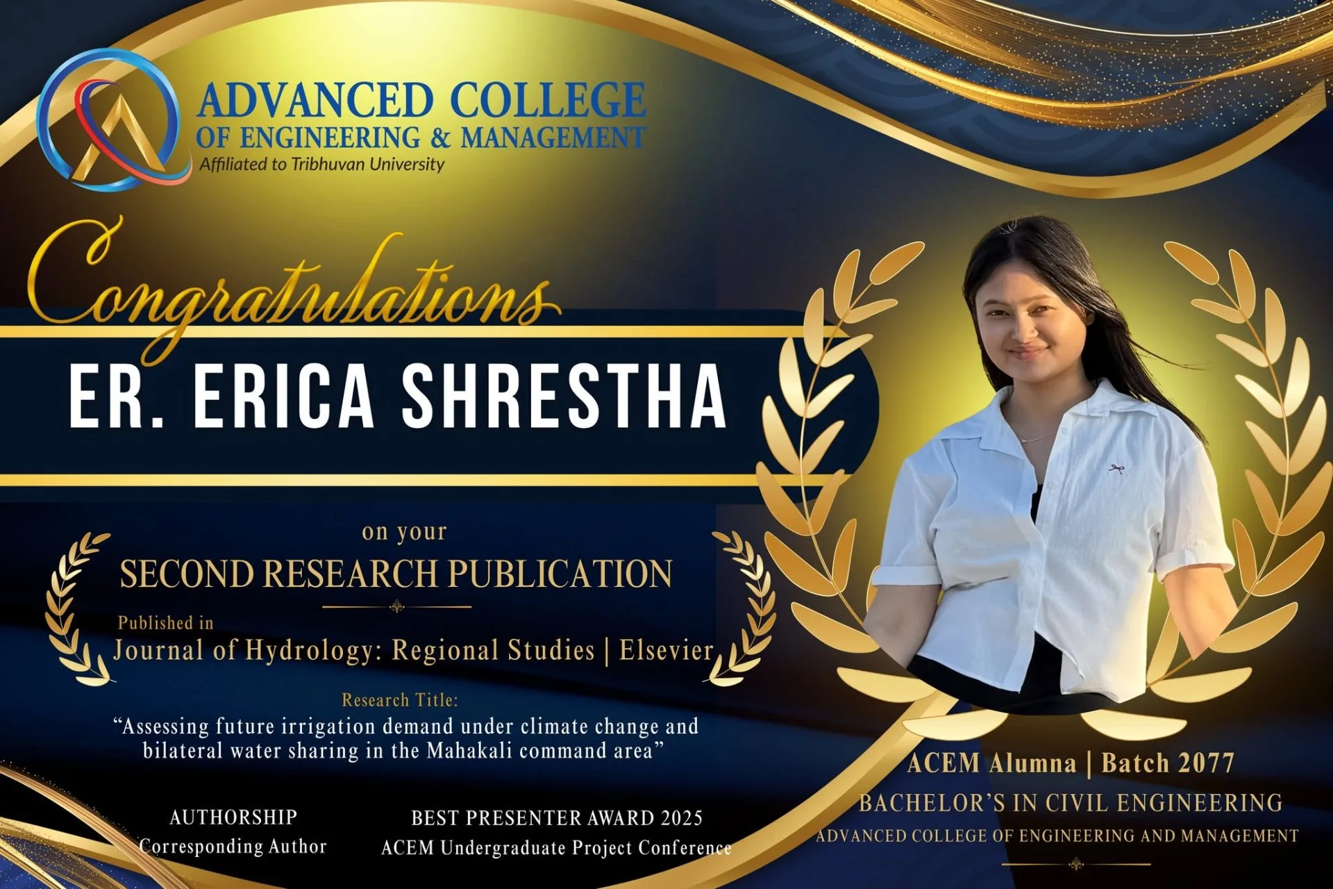 Congratulations Erica