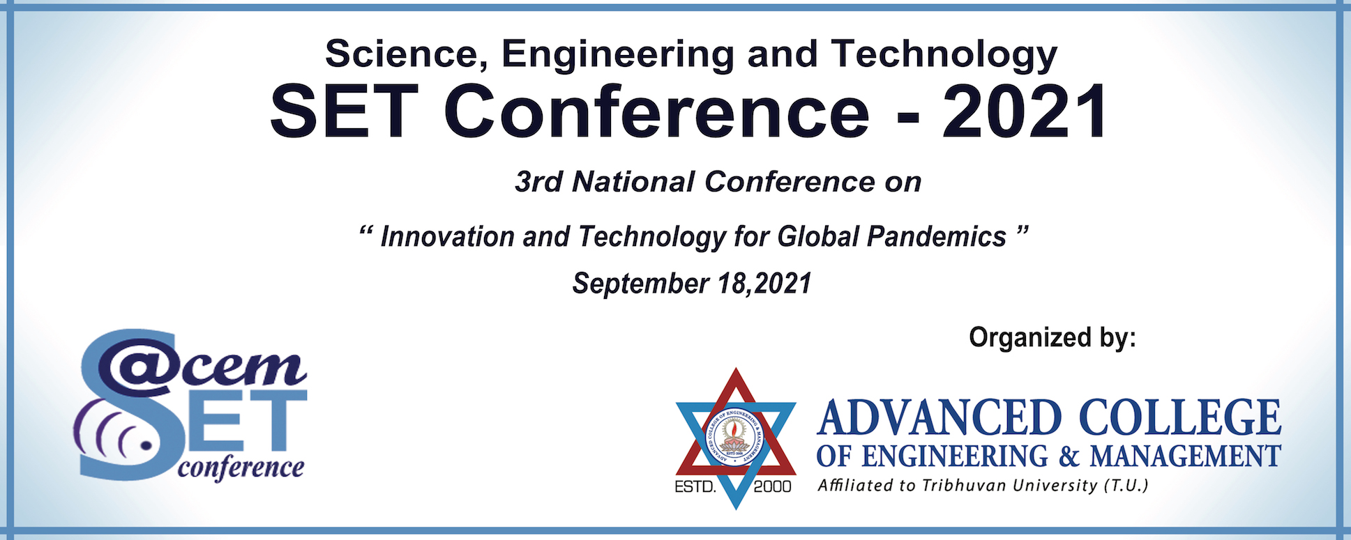 3rd Science Engineering and Technology - SET 2021