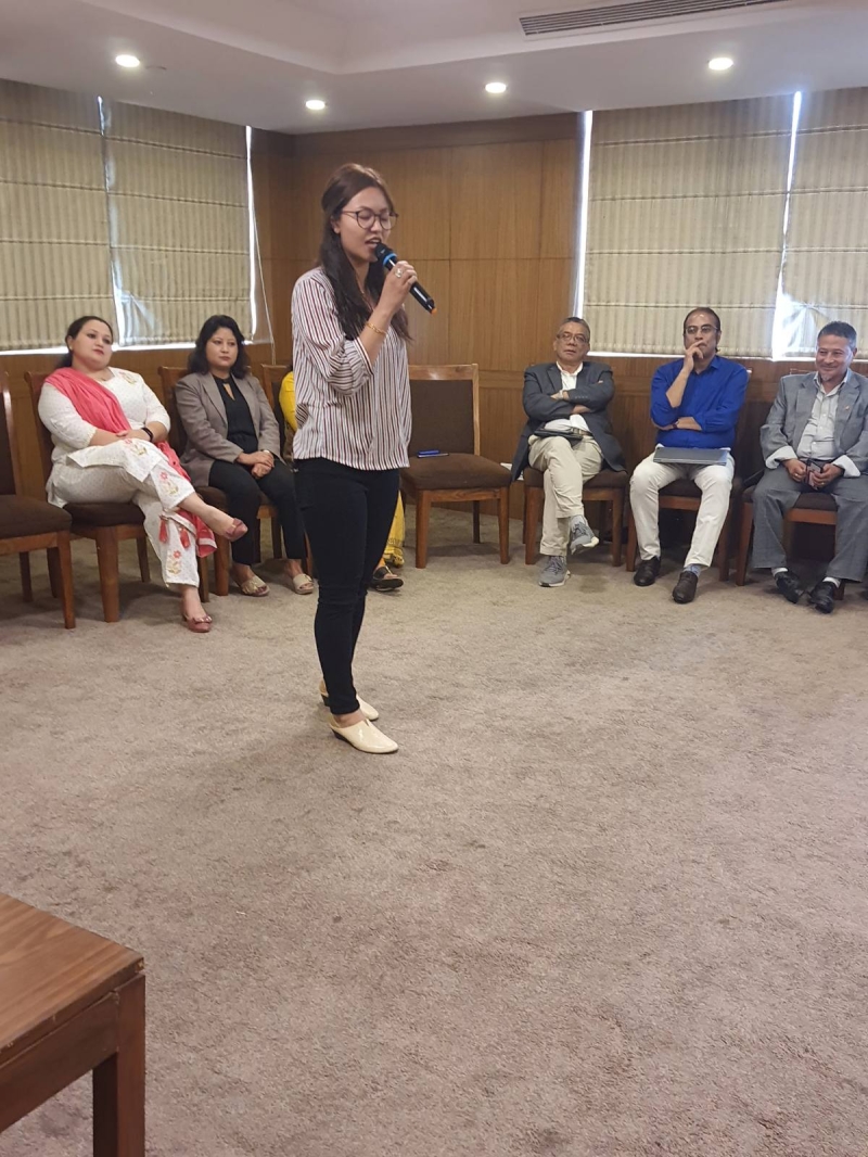 Former Deputy Head of BCA Department, Ms. Raisha Shrestha Uplifting the Program through her  'Achieving Success of Life' Session