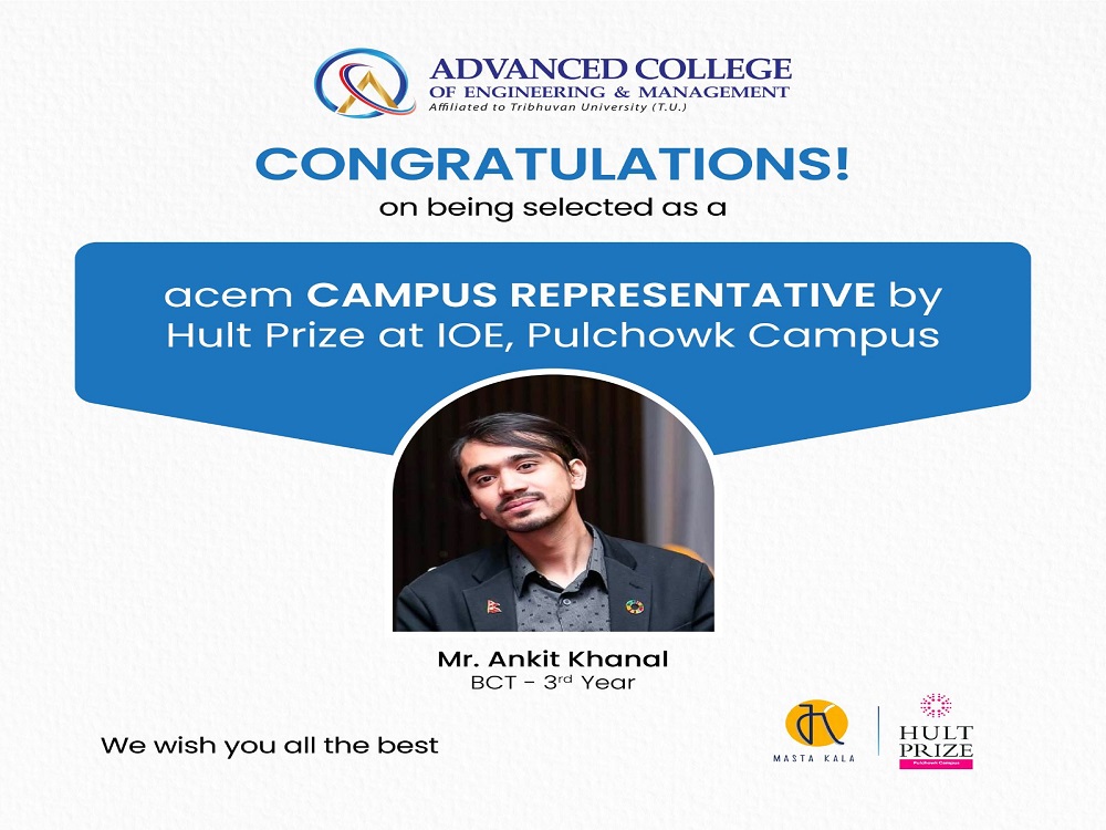 Congratulations Mr. Ankit Khanal