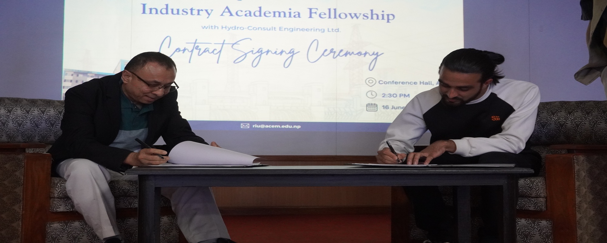 Mr. Rajendra Dulal Signs Fellowship Contract