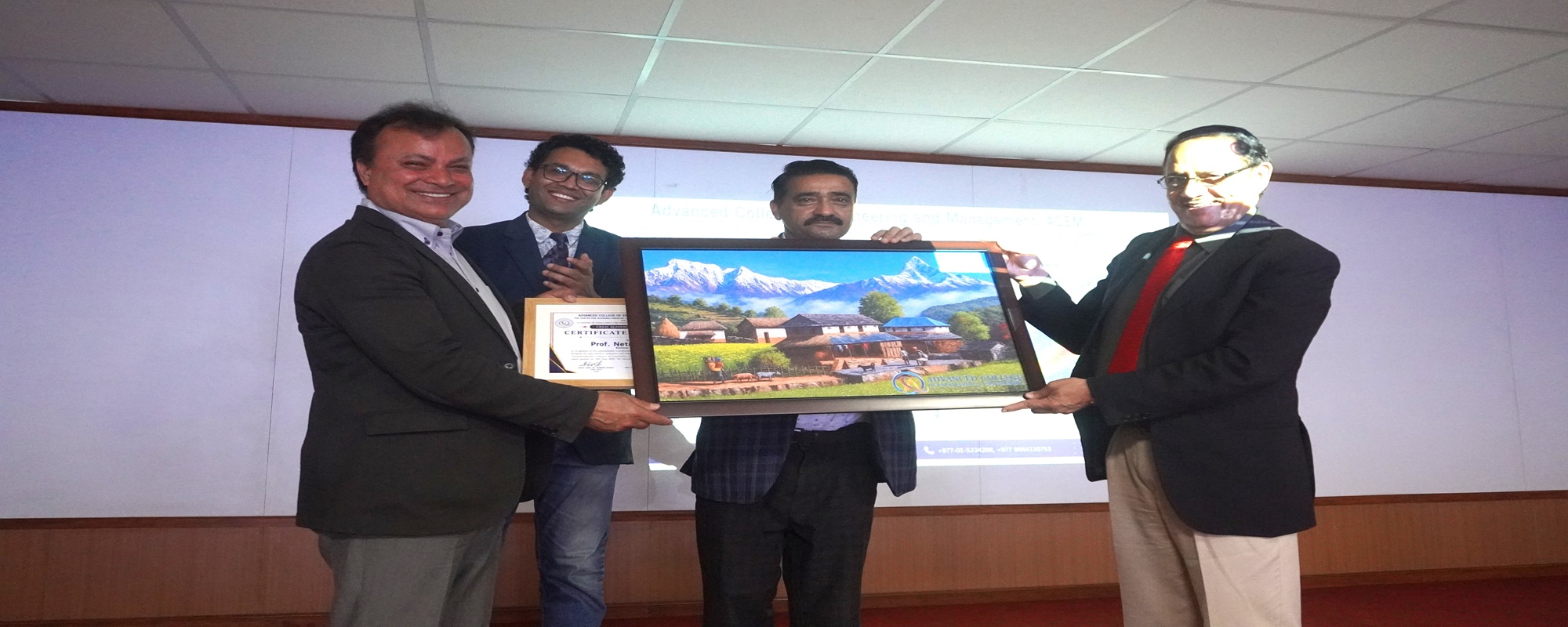 Honoring the Presenter Prof. Netra P. Bhandary from Ehime University