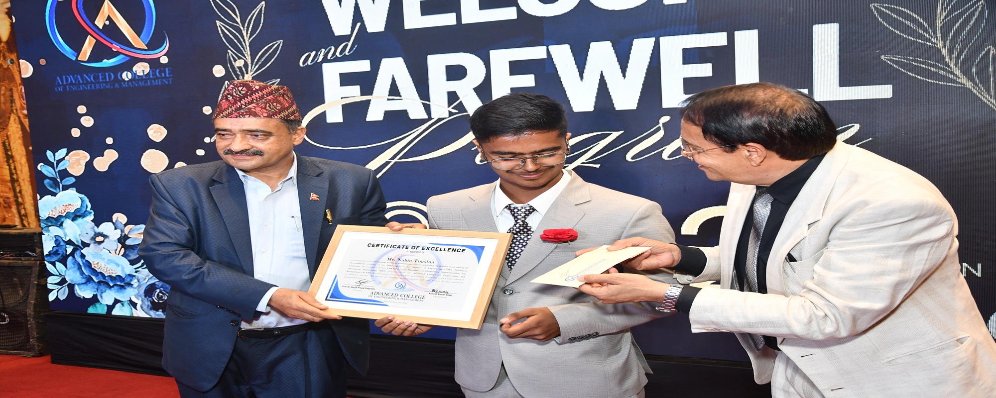 Honoring Mr. Nabin Timsina (IOE, TU Topper, BEI-First Semester, 2081 batch)