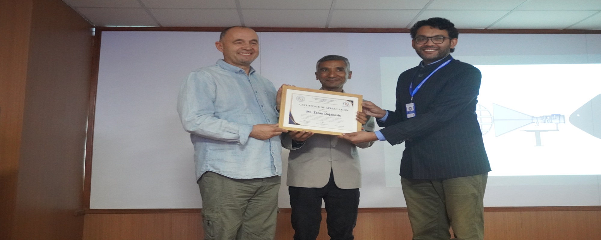 Honoring the Presenter Mr. Zoran Dujakovic
